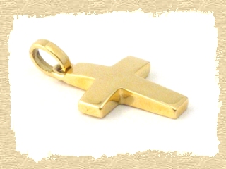 Handgearbeitetes Kreuz aus 750/ooo Gelbgold