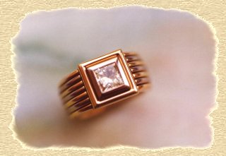 Diamantring aus 750/ooo Gelbgold