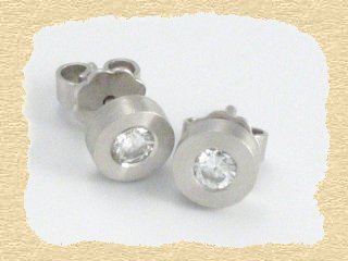 Platinstecker mit Diamantring