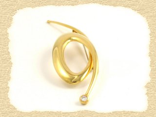 Diamant-Brosche aus 750/ooo Gelbgold