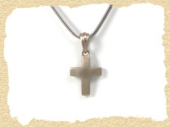 Kreuz-Anhngers in Palladium-Weigold
