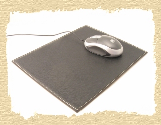 Handgearbeites Mousepad aus feinstem Leder 